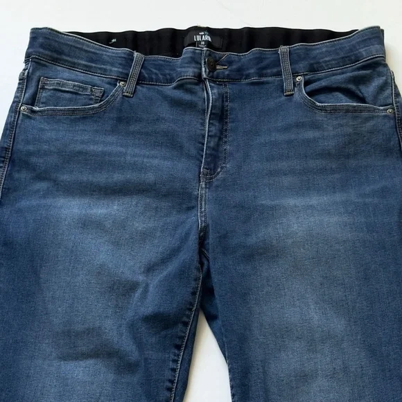 Lularoe Magic Waist Skinny Fit Bootcut Jeans 38 Stretch Comfy Mom Medium Wash - Picture 2 of 14